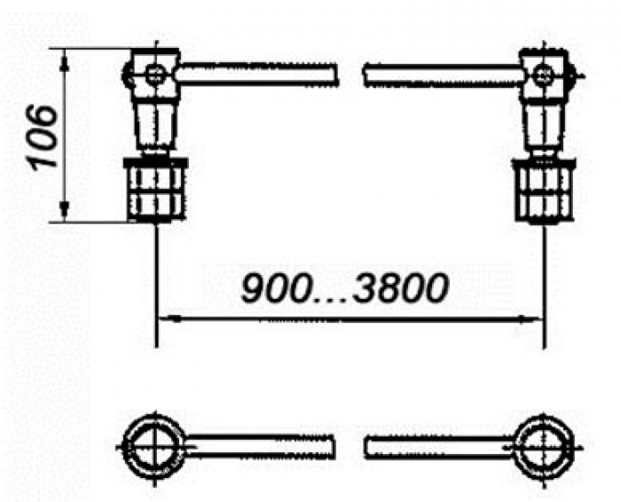 Соединитель электротяговый с обычным и эластичным проводом  сечением 70, 95 120мм2: